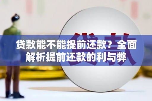 苏家屯贷款能不能提前还款？全面解析提前还款的利与弊