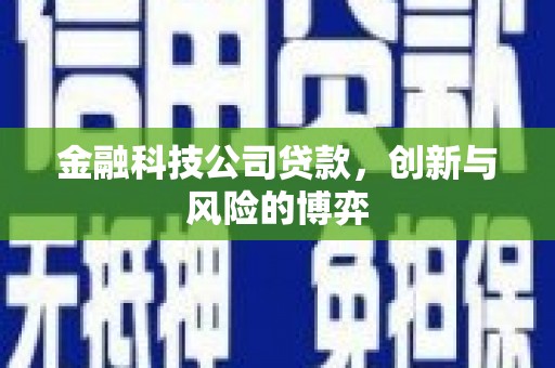 越西金融科技公司贷款，创新与风险的博弈