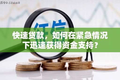 漠河快速贷款，如何在紧急情况下迅速获得资金支持？
