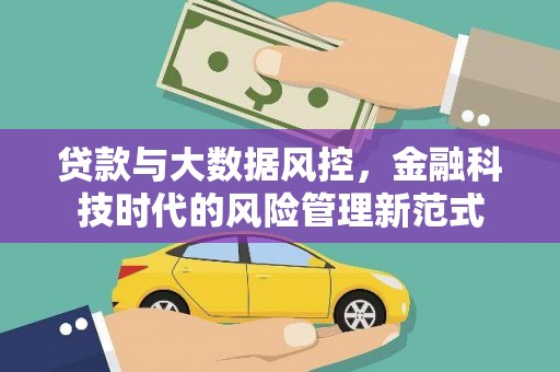 志丹贷款与大数据风控，金融科技时代的风险管理新范式
