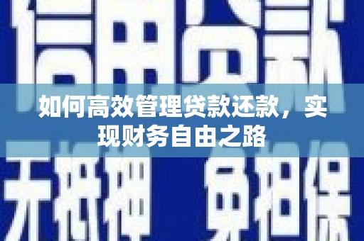 茄萣如何高效管理贷款还款，实现财务自由之路