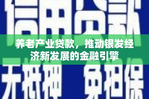 文安养老产业贷款，推动银发经济新发展的金融引擎