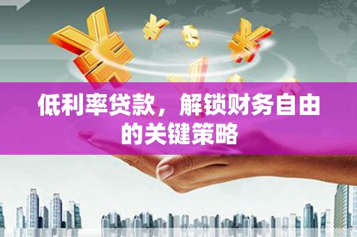 禄丰低利率贷款，解锁财务自由的关键策略