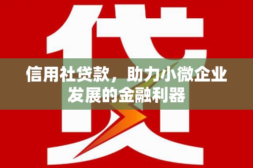春日信用社贷款，助力小微企业发展的金融利器