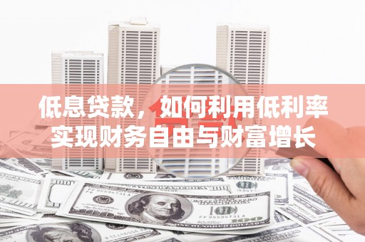 盐田低息贷款，如何利用低利率实现财务自由与财富增长